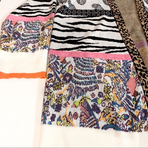 Anthropologie Bricolage Oversized Long Multi-Print Multi-Colored Cardigan - Picture 9 of 12